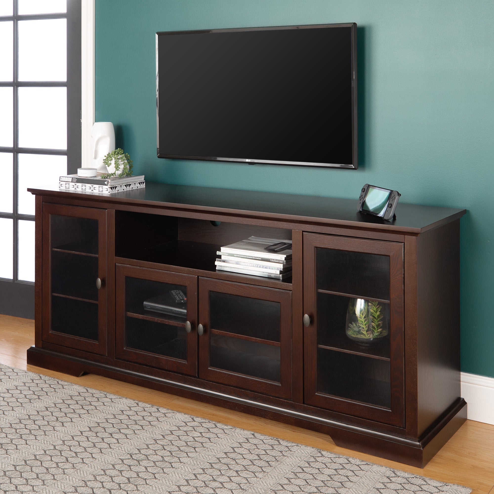Mueble de TV de madera estilo Highboy de 70"