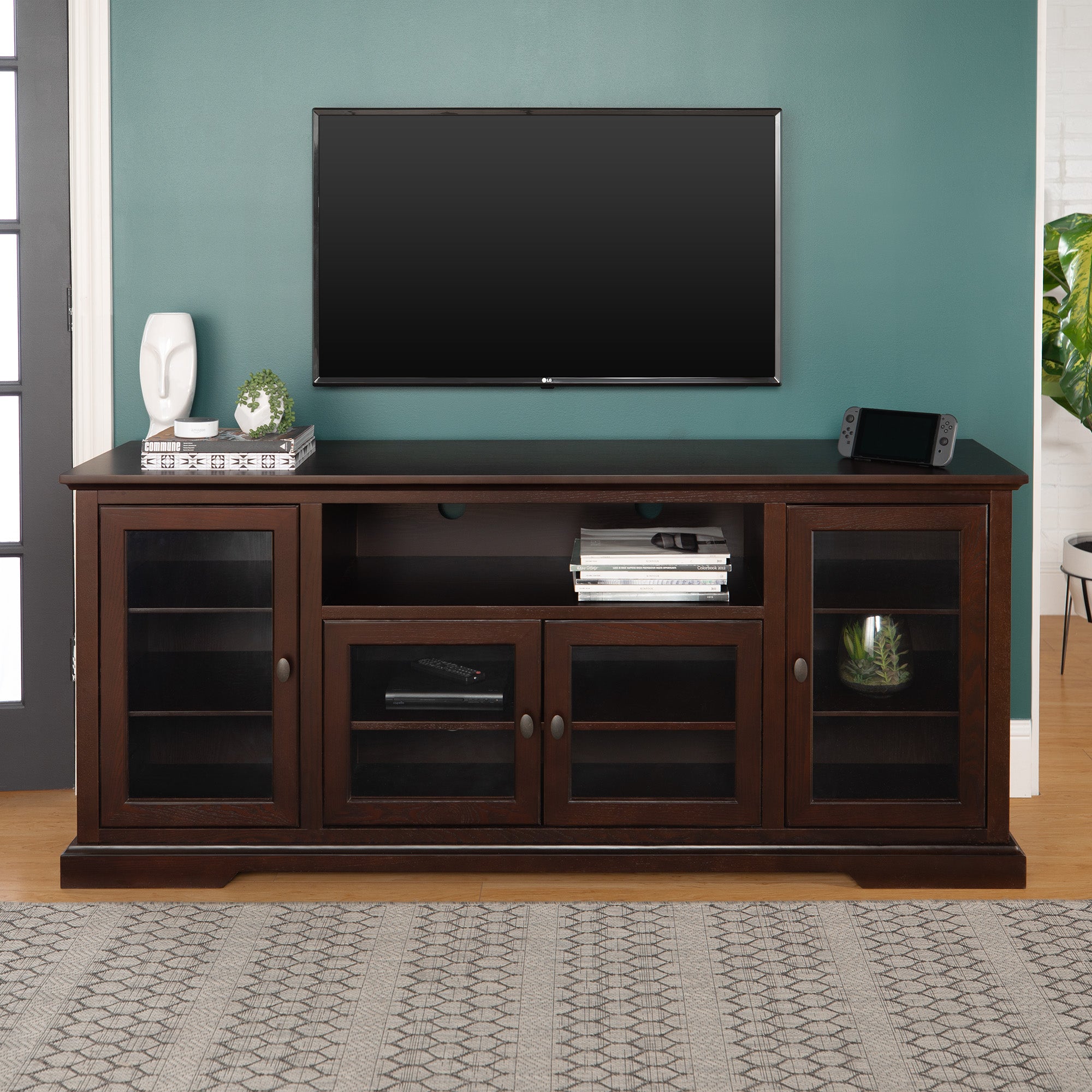 Mueble de TV de madera estilo Highboy de 70"