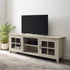 Mueble de TV de madera con dos puertas y ventana de 70" de estilo rústico