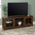 Mueble de TV de madera con dos puertas y ventana de 70" de estilo rústico