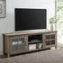 Mueble de TV de madera con dos puertas y ventana de 70" de estilo rústico