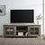 Mueble de TV de madera con dos puertas y ventana de 70" de estilo rústico
