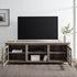 Mueble de TV de madera con dos puertas y ventana de 70" de estilo rústico