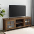 Mueble de TV de madera con dos puertas y ventana de 70" de estilo rústico