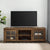 Mueble de TV de madera con dos puertas y ventana de 70" de estilo rústico