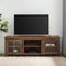 Mueble de TV de madera con dos puertas y ventana de 70" de estilo rústico