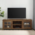 Mueble de TV de madera con dos puertas y ventana de 70" de estilo rústico