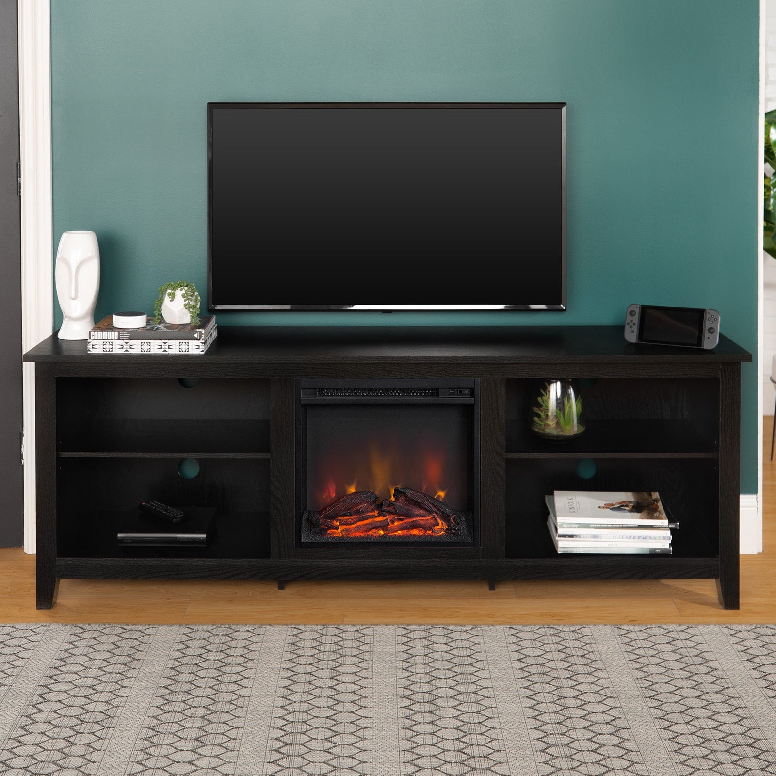 Mueble de TV con chimenea Essential