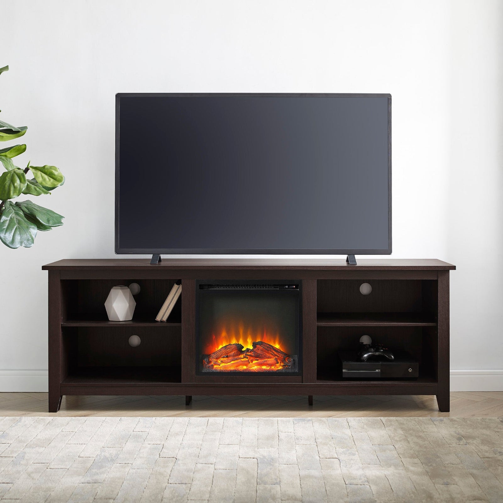 Mueble de TV con chimenea Essential
