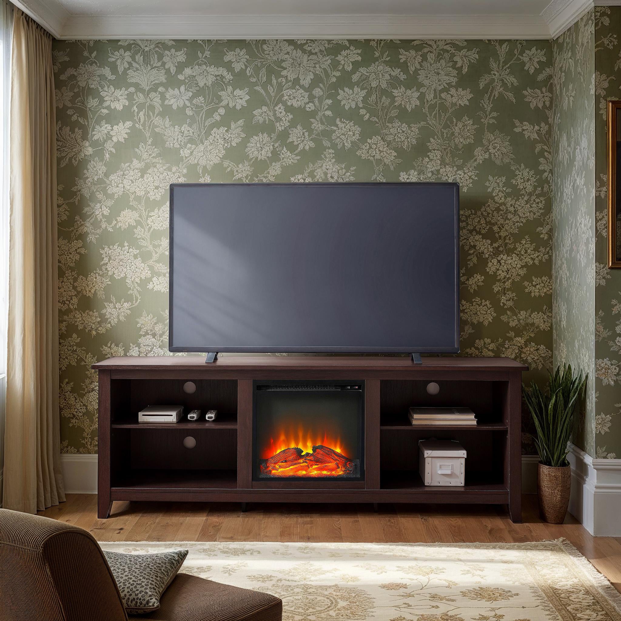 Mueble de TV con chimenea Essential