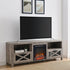 Mueble de TV con chimenea rústica de 70" de Farmhouse Abilene