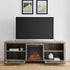 Mueble de TV con chimenea rústica de 70" de Farmhouse Abilene