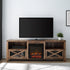 Mueble de TV con chimenea rústica de 70" de Farmhouse Abilene