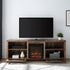 Mueble de TV con chimenea rústica de 70" de Farmhouse Abilene