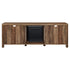 Mueble de TV con chimenea rústica de 70" de Farmhouse Abilene