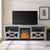 Mueble de TV con chimenea rústica de 70" de Farmhouse Abilene