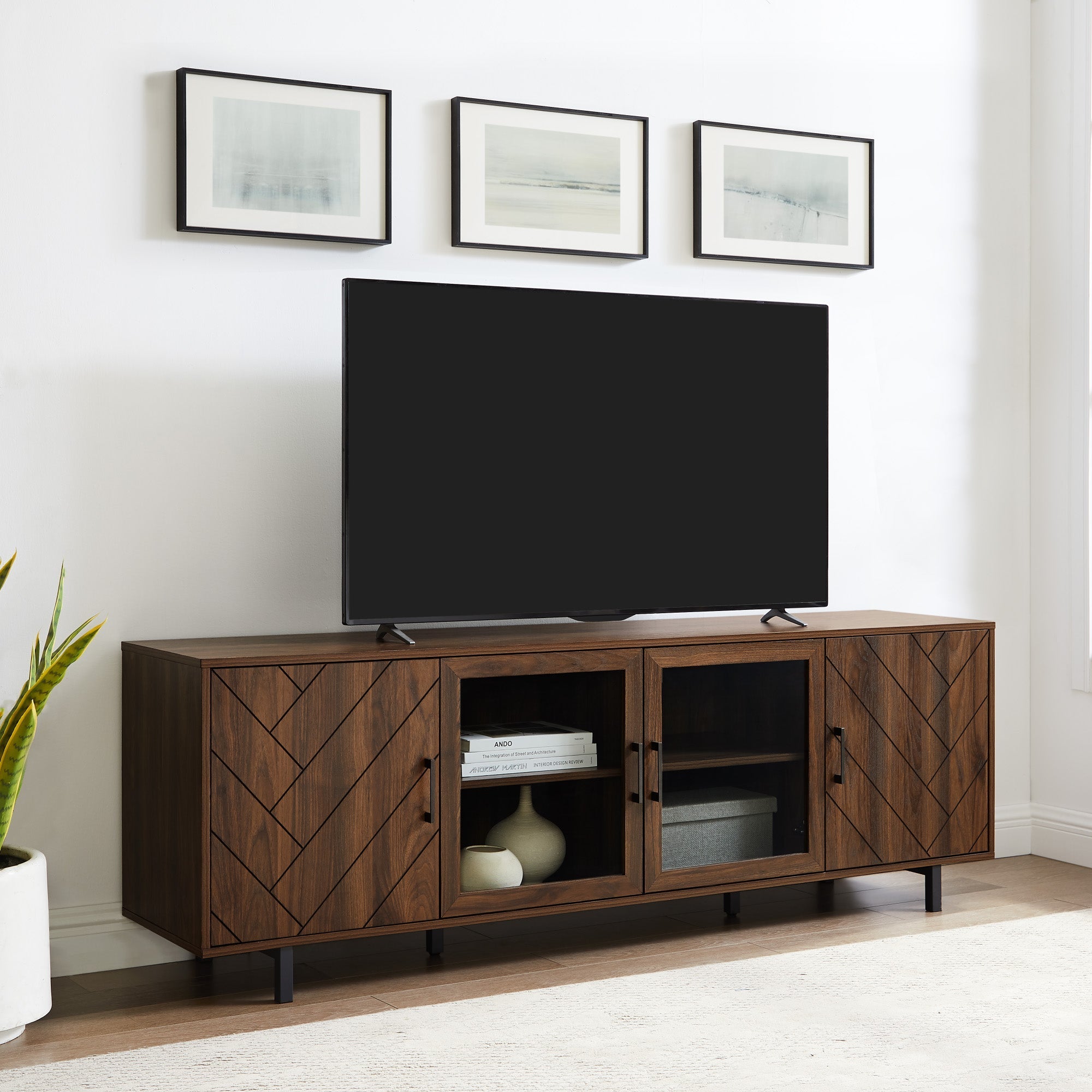 Mueble de TV en espiga Ella