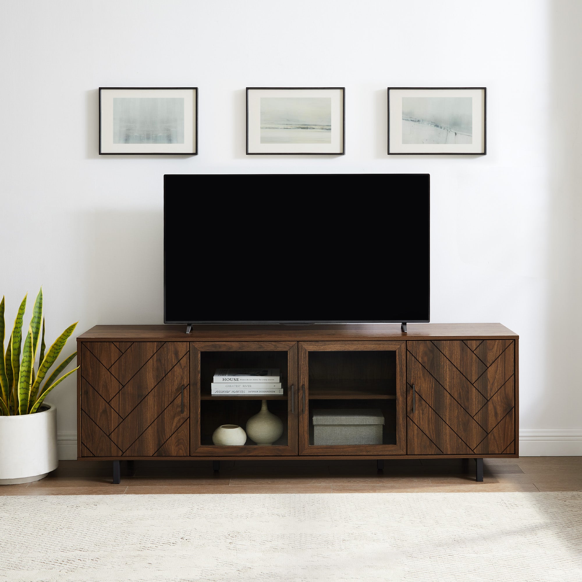 Mueble de TV en espiga Ella