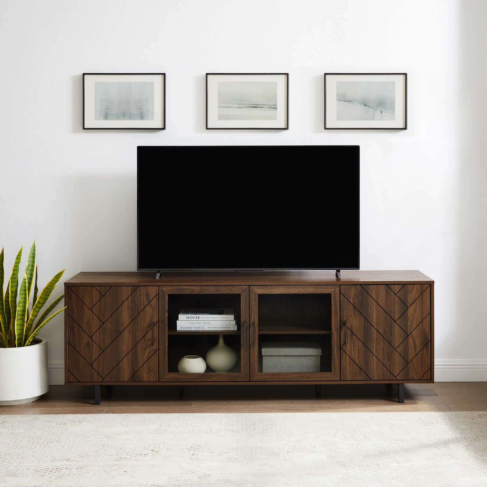 Mueble de TV en espiga Ella
