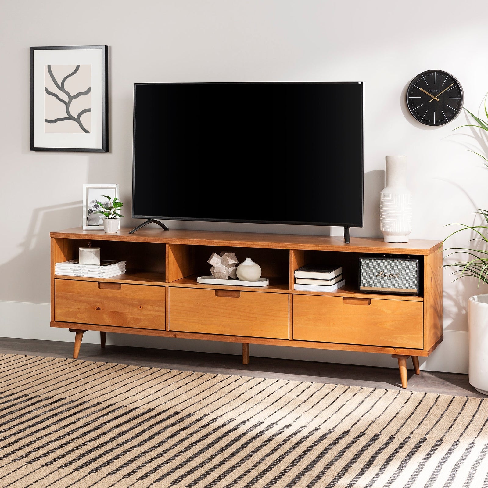 Mueble para TV de madera maciza de 70