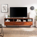 Mueble para TV de madera maciza de 70" con 3 cajones de Sloane