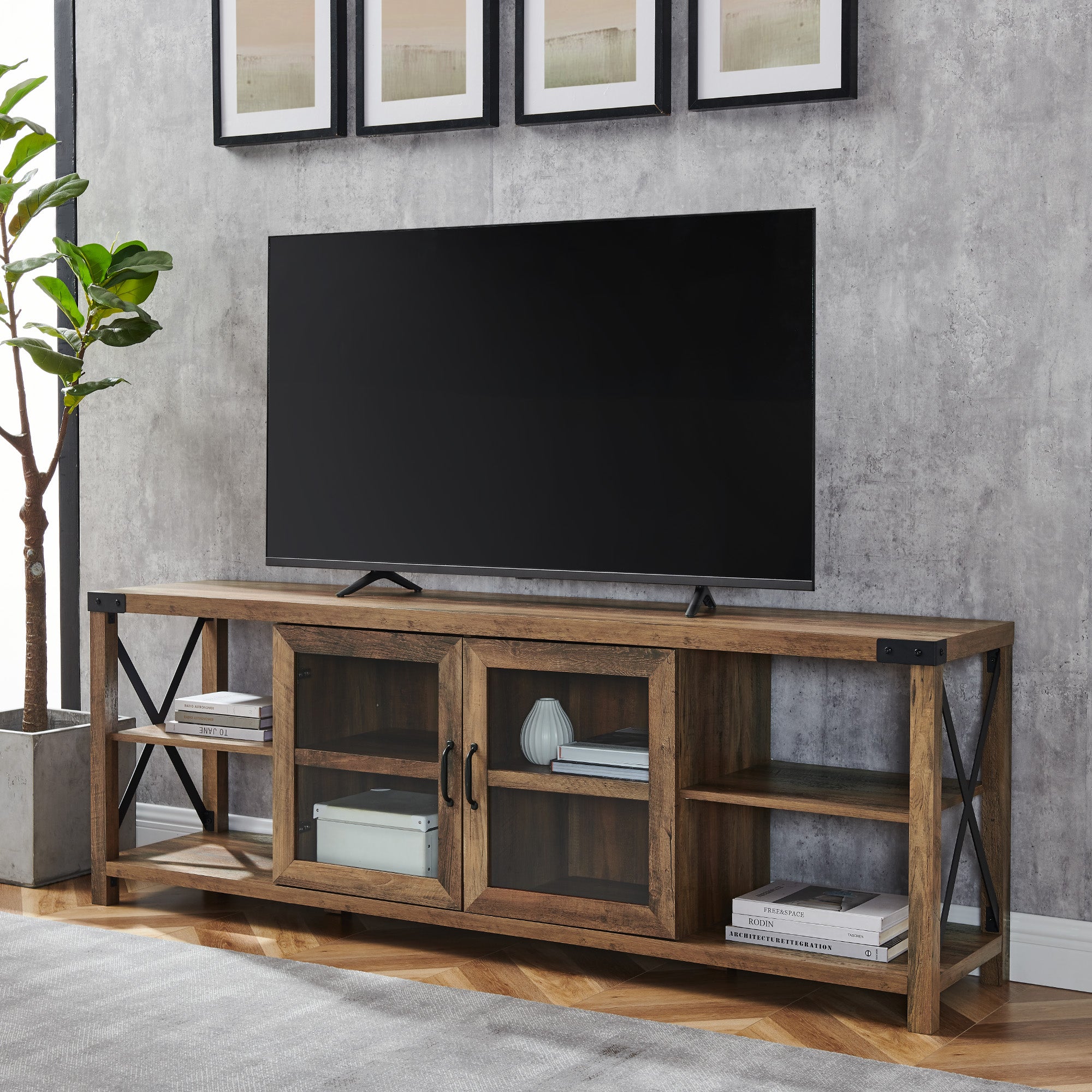 Soporte para TV en forma de X de metal