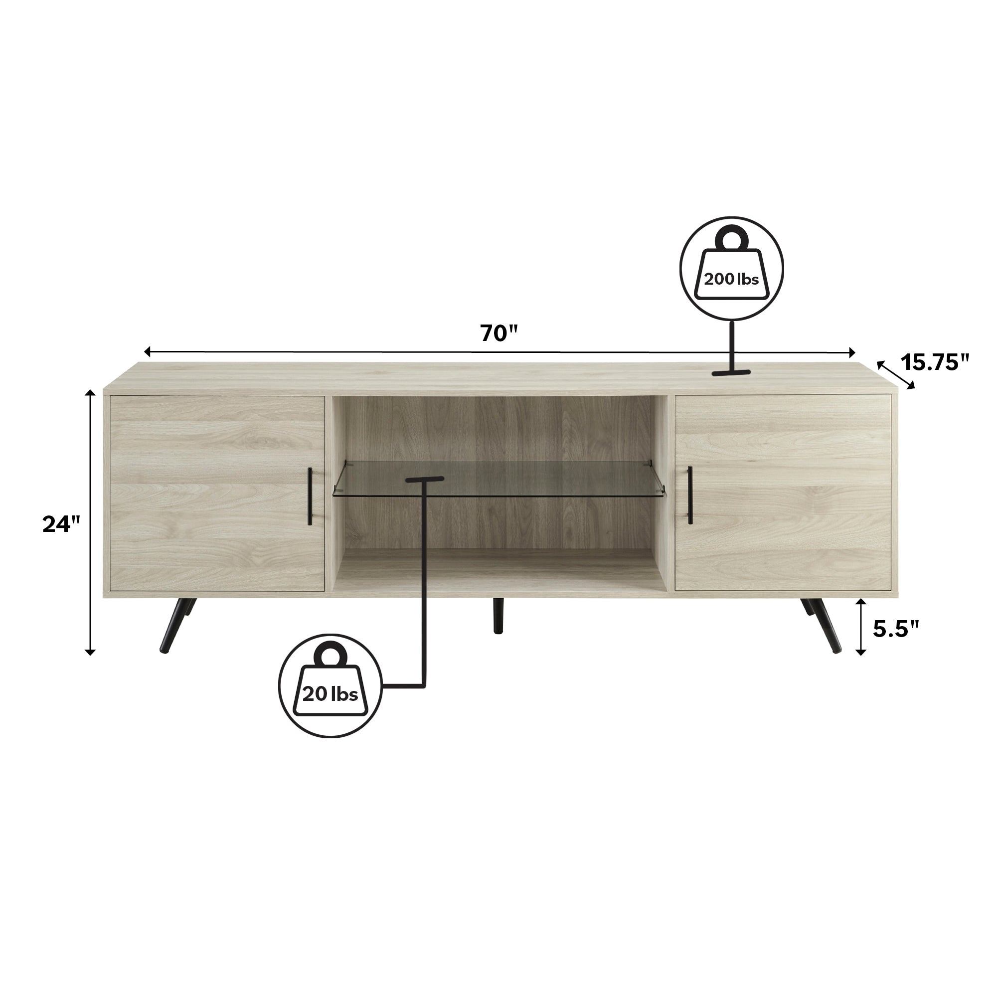 Consola Nora de 70"