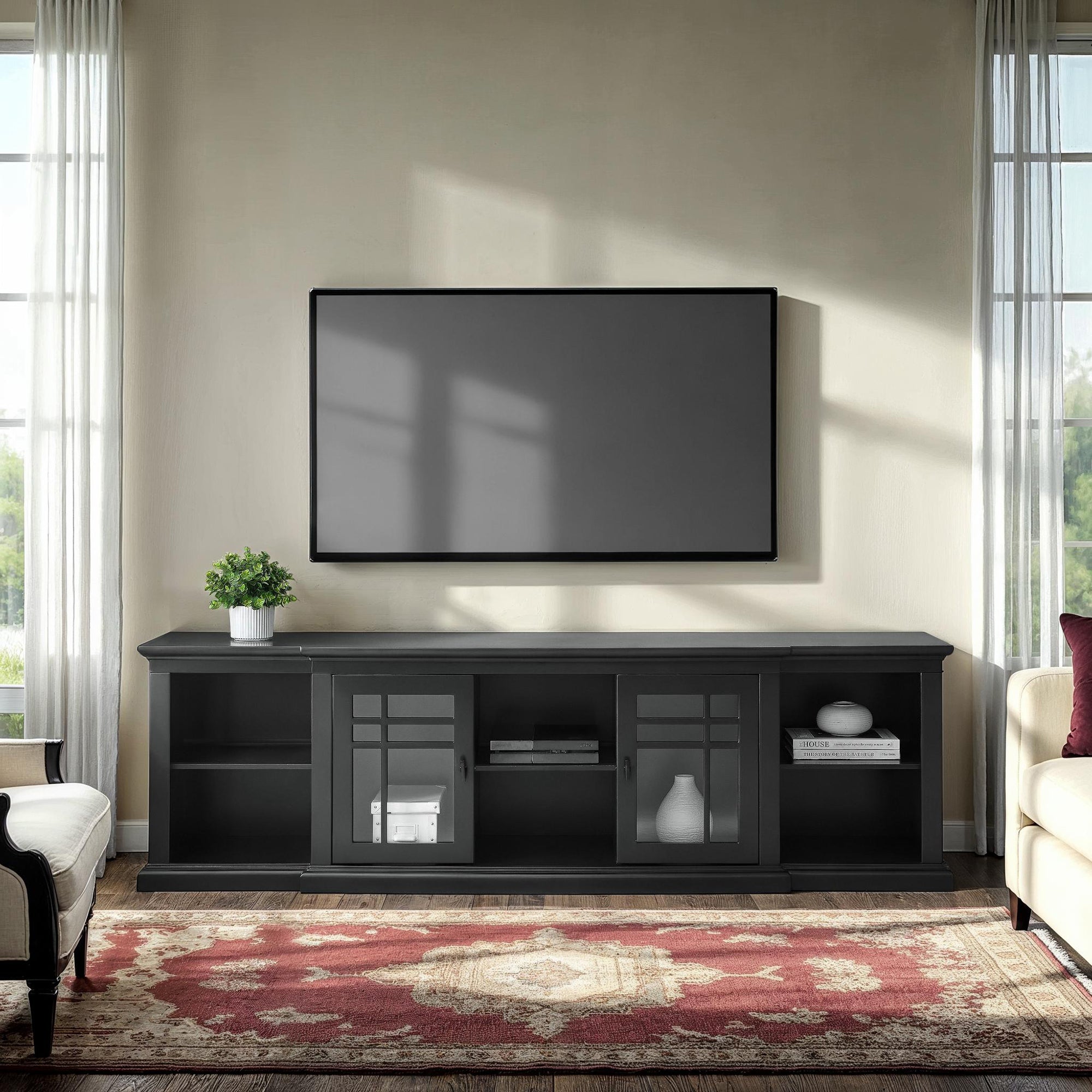 Mueble de TV con puerta de vidrio Hattie