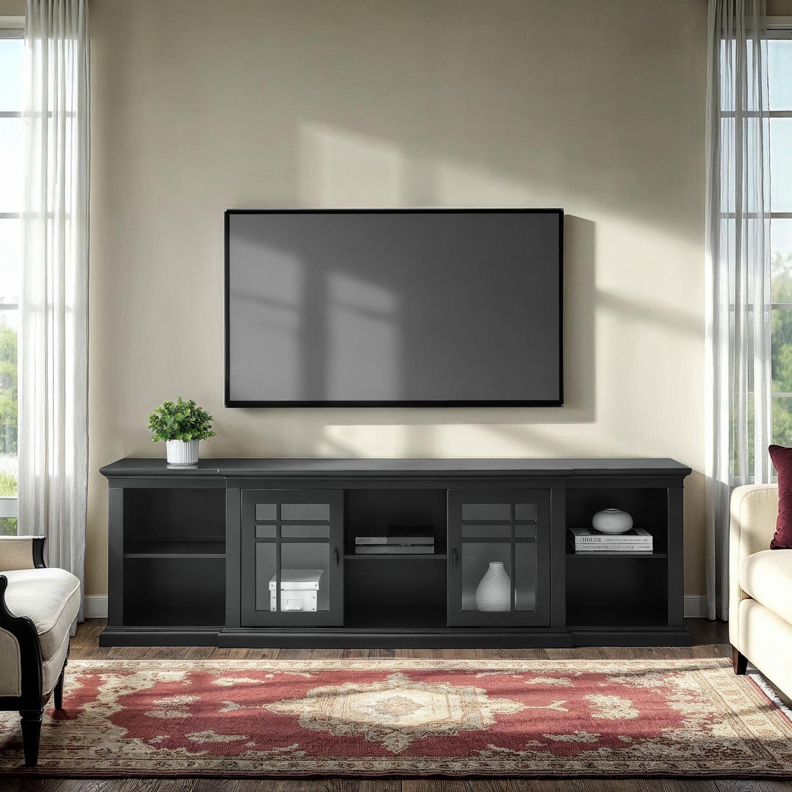 Mueble de TV con puerta de vidrio Hattie