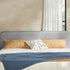 Cabecero tapizado contemporáneo Annette con estructura de cama de madera curva