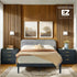 Cabecero tapizado contemporáneo Annette con estructura de cama de madera curva