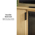 Mueble de TV moderno con chimenea eléctrica independiente de 70" de estilo escandinavo de Reema