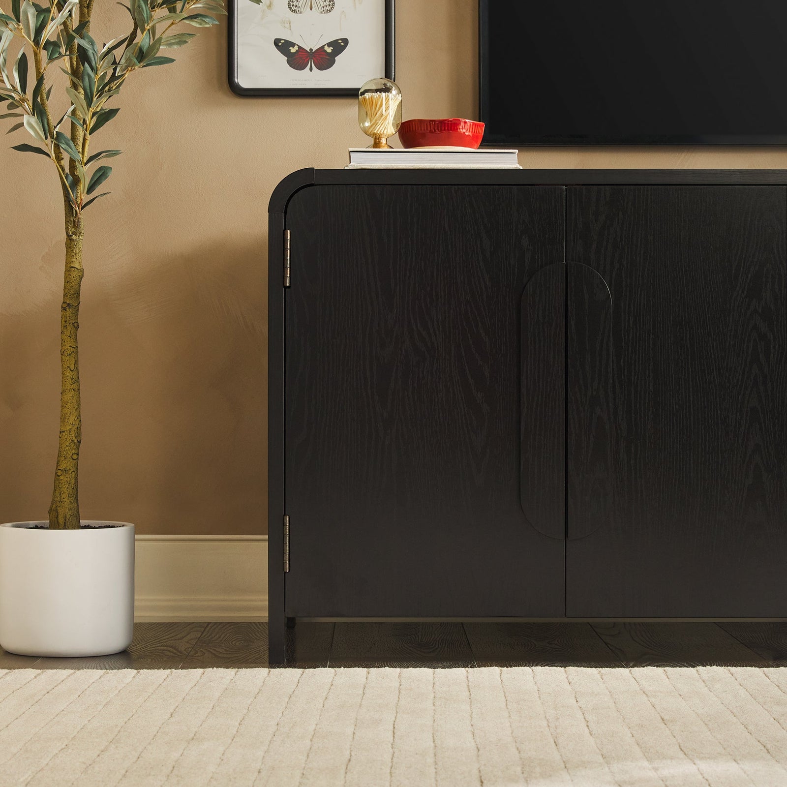 Aparador curvo moderno con mueble para TV Chantelle