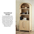 Chantelle Modern Arched Bookshelf with Cabinet