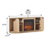 Mueble de TV con chimenea de caña escandinava moderna Chloe en 2 tamaños