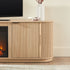 Mueble de TV con chimenea de caña escandinava moderna Chloe en 2 tamaños