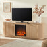 Mueble de TV con chimenea de caña escandinava moderna Chloe en 2 tamaños