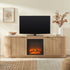 Mueble de TV con chimenea de caña escandinava moderna Chloe en 2 tamaños