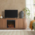 Mueble de TV con chimenea de caña escandinava moderna Chloe en 2 tamaños