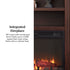 Chimenea eléctrica tradicional Cullen de 70" con repisa y estantes