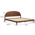 Cama Elias de madera maciza con cabecero arqueado