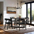 Mesa de comedor redonda moderna de madera maciza Ezra para 4