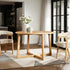 Mesa de comedor redonda moderna de madera maciza Ezra para 4