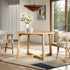 Mesa de comedor redonda moderna de madera maciza Ezra para 4
