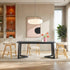 Mesa de comedor rectangular moderna de madera maciza Ezra para 6 personas