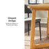Mesa de comedor rectangular moderna de madera maciza Ezra para 6 personas