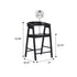 Ezra Modern Solid Wood Rounded Back Single Counter Stool