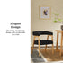 Silla de comedor moderna Ezra de madera maciza con tapizado de bouclé (juego de 2)