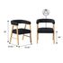 Silla de comedor moderna Ezra de madera maciza con tapizado de bouclé (juego de 2)
