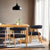 Silla de comedor moderna Ezra de madera maciza con tapizado de bouclé (juego de 2)